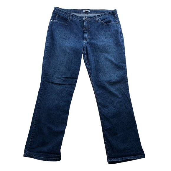 Riders By Lee Womens Jeans Size 18 Relax Fit Straight Leg Blue Denim Medium Wash - Picture 1 of 11